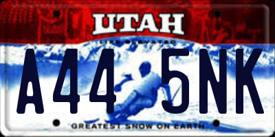 UT license plate A445NK