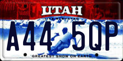 UT license plate A445QP