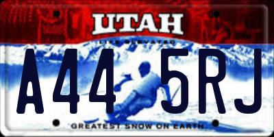 UT license plate A445RJ