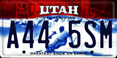 UT license plate A445SM