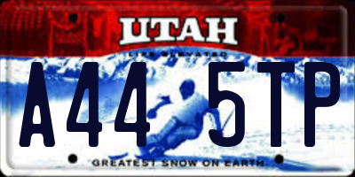 UT license plate A445TP