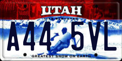 UT license plate A445VL