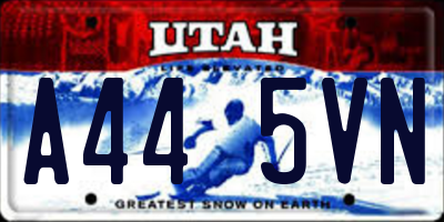 UT license plate A445VN