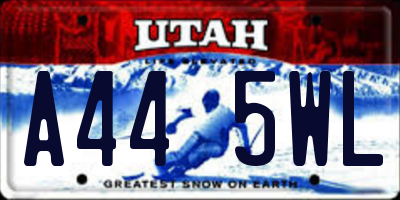 UT license plate A445WL