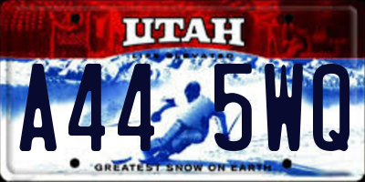UT license plate A445WQ