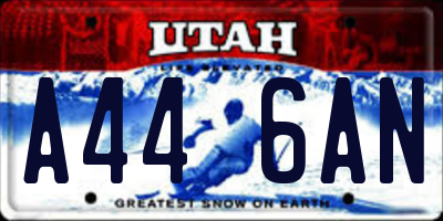 UT license plate A446AN