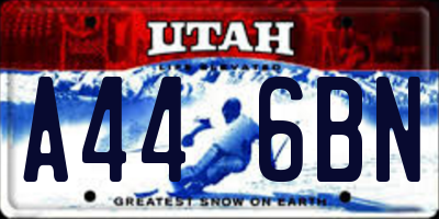 UT license plate A446BN