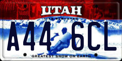 UT license plate A446CL