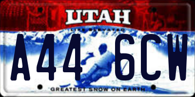 UT license plate A446CW