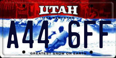 UT license plate A446FF