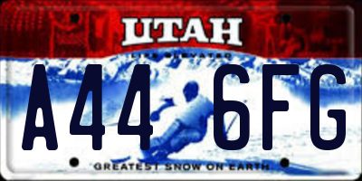 UT license plate A446FG