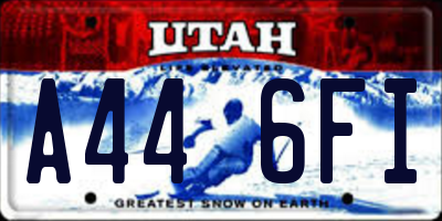 UT license plate A446FI