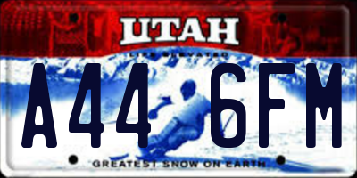 UT license plate A446FM