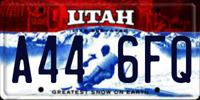 UT license plate A446FQ