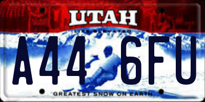 UT license plate A446FU
