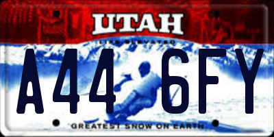 UT license plate A446FY