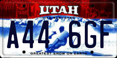 UT license plate A446GF