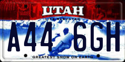 UT license plate A446GH