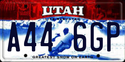 UT license plate A446GP