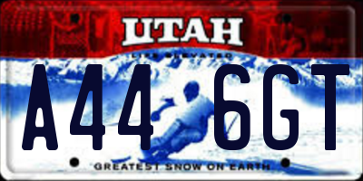 UT license plate A446GT