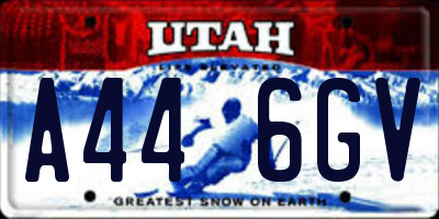 UT license plate A446GV