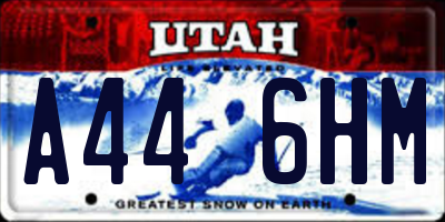 UT license plate A446HM