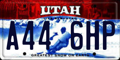 UT license plate A446HP
