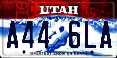 UT license plate A446LA