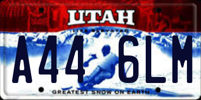 UT license plate A446LM