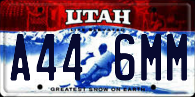 UT license plate A446MM