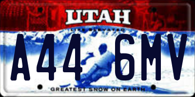 UT license plate A446MV