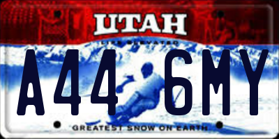 UT license plate A446MY