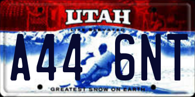 UT license plate A446NT