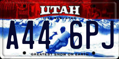 UT license plate A446PJ