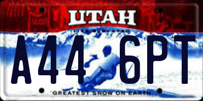 UT license plate A446PT
