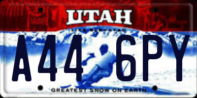 UT license plate A446PY