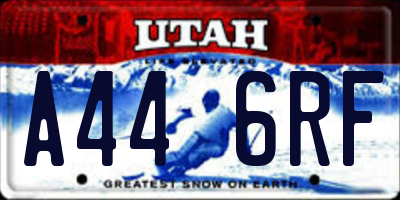 UT license plate A446RF