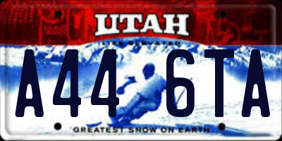 UT license plate A446TA