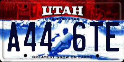 UT license plate A446TE