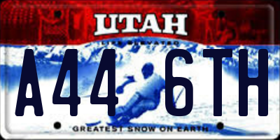 UT license plate A446TH