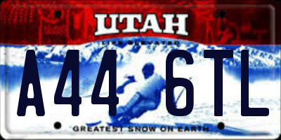 UT license plate A446TL