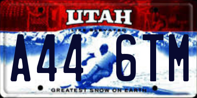 UT license plate A446TM