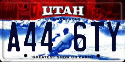 UT license plate A446TY