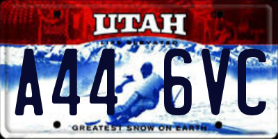 UT license plate A446VC