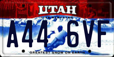 UT license plate A446VF