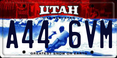 UT license plate A446VM