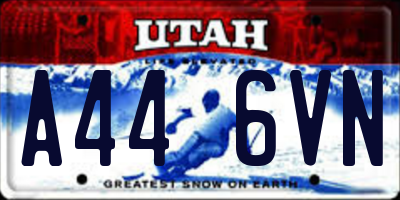 UT license plate A446VN
