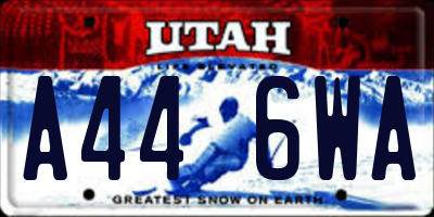 UT license plate A446WA