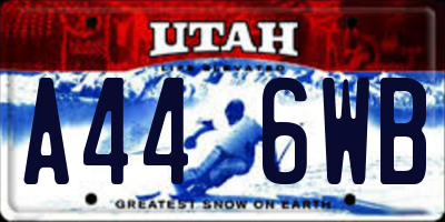 UT license plate A446WB
