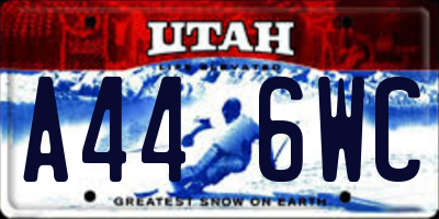 UT license plate A446WC